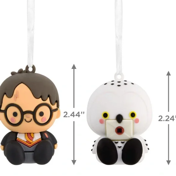 Hallmark Harry Potter and Hedwig Ornaments - Black, White, Red - Picture 3 of 7